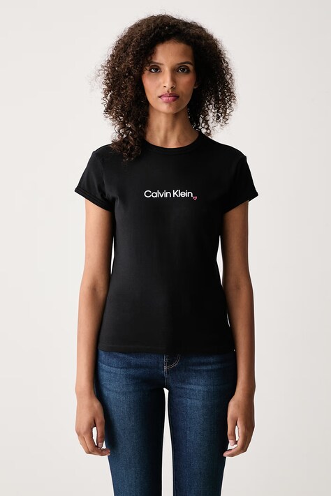 Calvin Klein Jeans Tričko dámske s bavlnou čierne LV047H835G