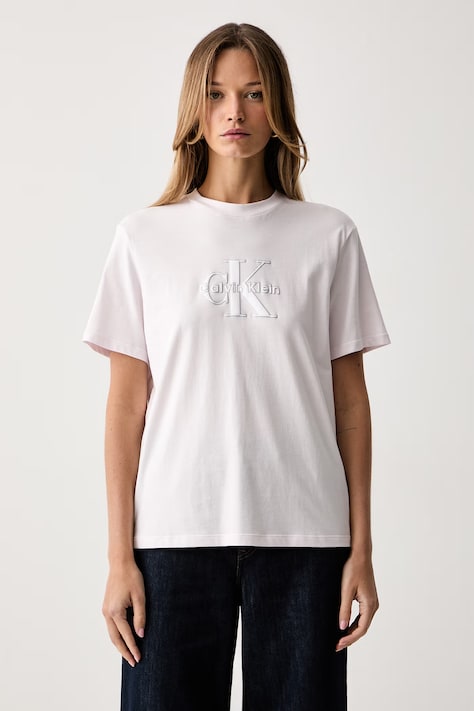 Calvin Klein Jeans tričko dámske bavlnené ružové LV047H800G