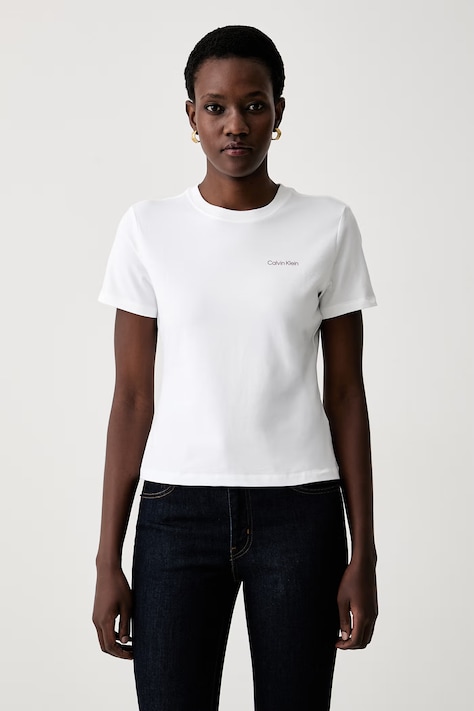 Calvin Klein tričko dámské bavlněné s elastanem bílé LV047H826G