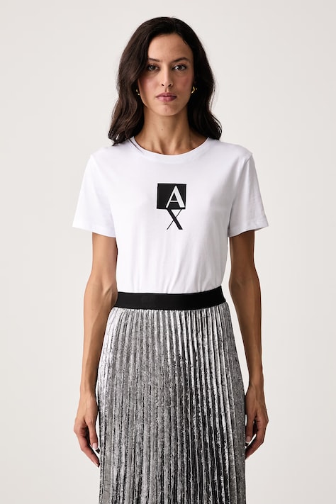 Armani Exchange Tričko dámské bavlněné bílé XW002970 AF10356