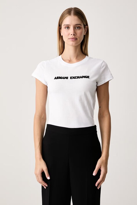 Armani Exchange Tričko dámske bavlnené biele XW002969 AF10356