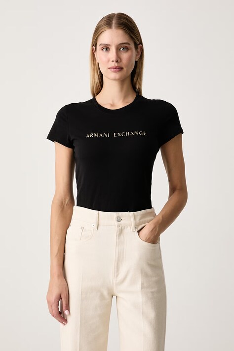 Armani Exchange Majica za žene od pamuka crna XW002969 AF10356