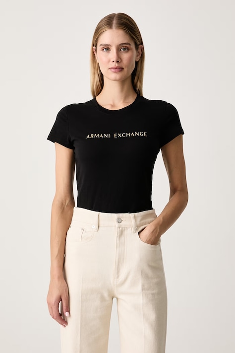 Armani Exchange Majica za žene od pamuka crna XW002969 AF10356