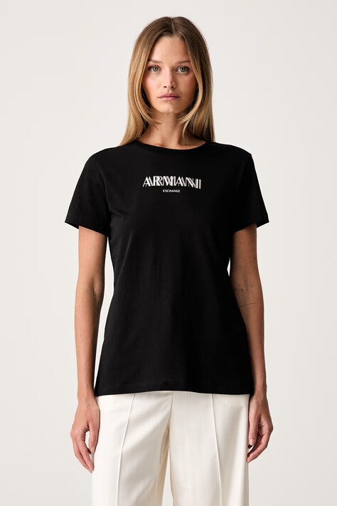 Armani Exchange majica za žene od pamuka crna XW002776 AF10356