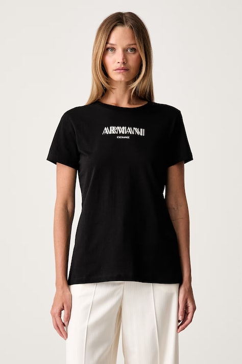 Armani Exchange majica za žene od pamuka crna XW002776 AF10356