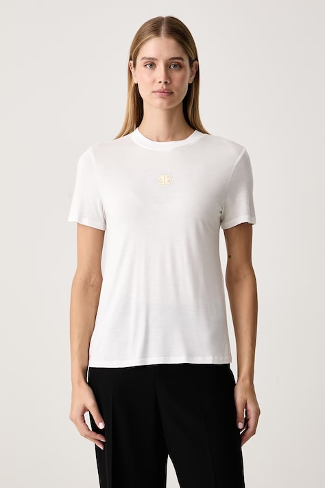 Armani Exchange Tričko dámske z viskózy biele XW002773 AF26303
