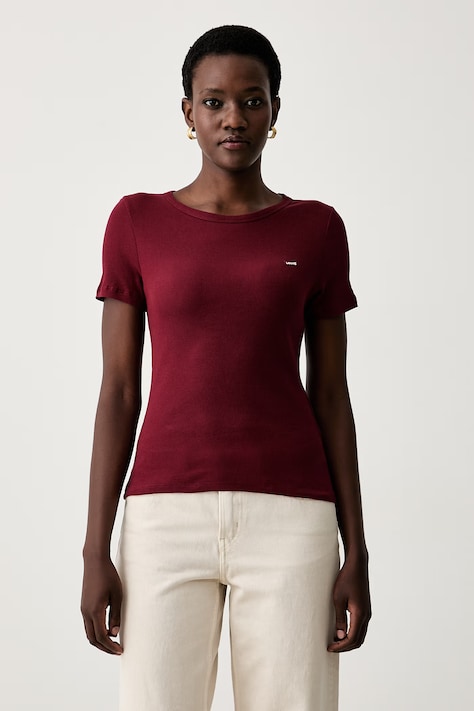 Levi's női t-shirt pamut elasztánnal HAYES piros 001J3