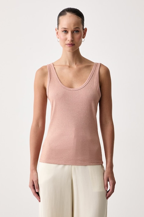 United Colors of Benetton Top dámský s bavlnou růžový 3LNCDH01H