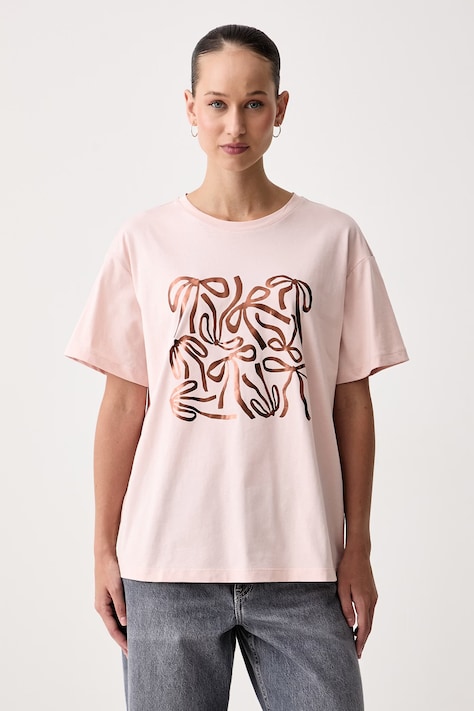 United Colors of Benetton Kratka majica ženska bombažna roza 3RPCD10DN