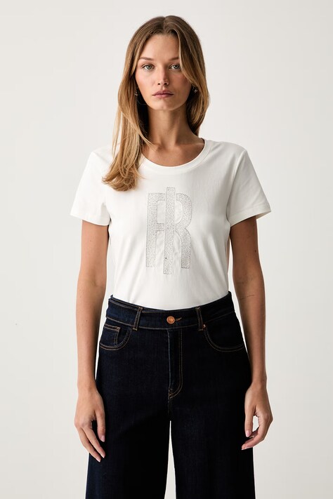 Fracomina T-shirt damski beżowy FP26WT3004J401N5
