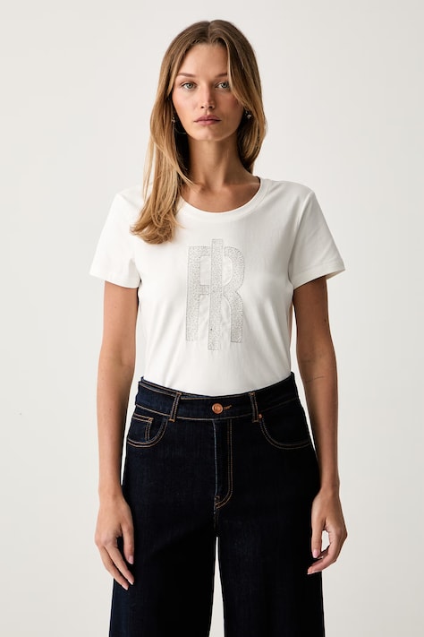 Fracomina T-shirt damski beżowy FP26WT3004J401N5