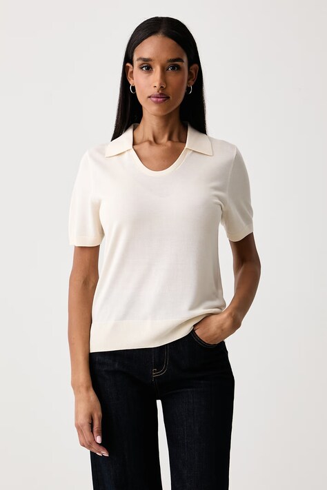United Colors of Benetton Πόλο γυναικείο με lyocell μπεζ 1UPXD301U