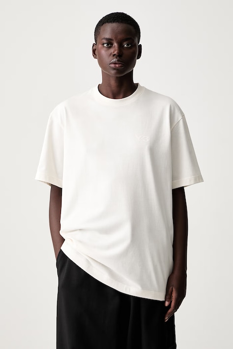 Y-3 REG SS TEE T-shirt bawełniany damski beżowy KQ9782