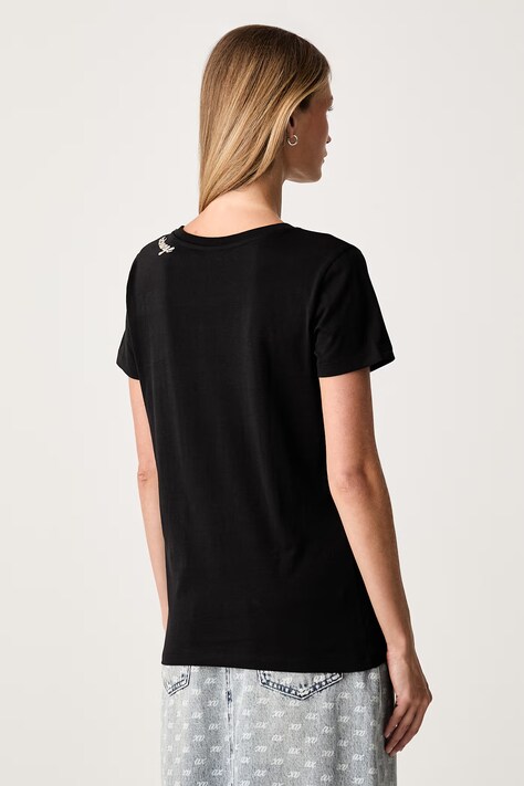 Armani Exchange T-shirt damski bawełniany czarny XW003260 AF10356