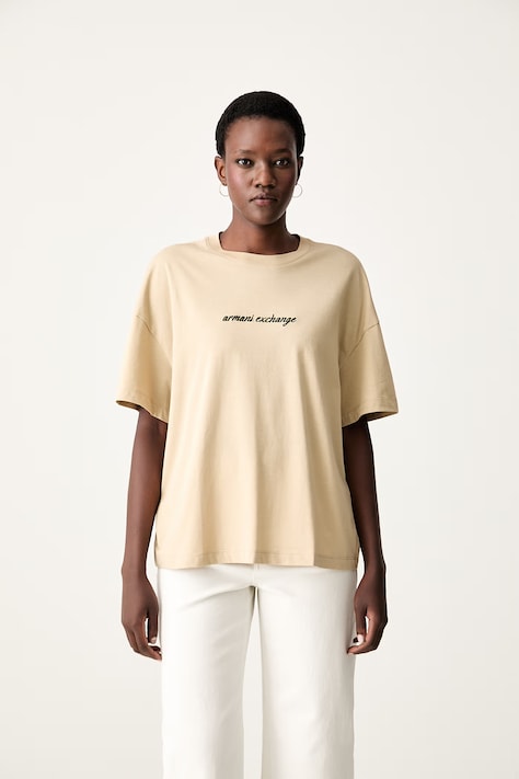 Armani Exchange тениска дамска от памук синя XW002766 AF10356