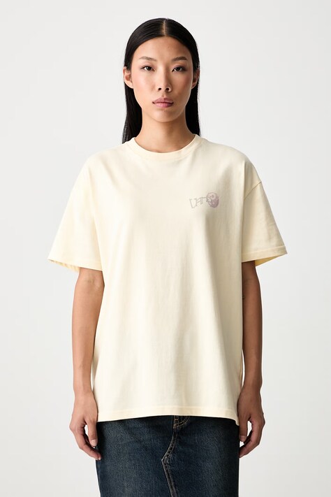 Vans T-shirt damski bawełniany żółty VN00109CGRZ1