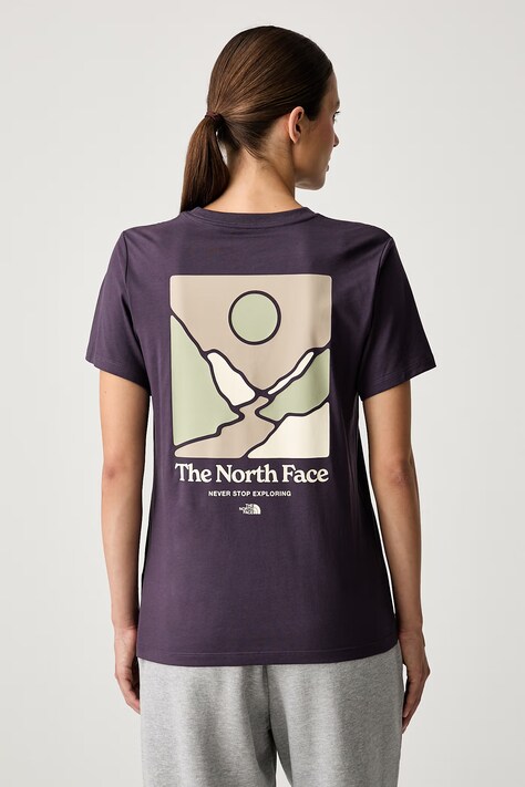 The North Face t-shirt γυναικείο με βαμβάκι Monte μωβ NF0A8JAWG5O1