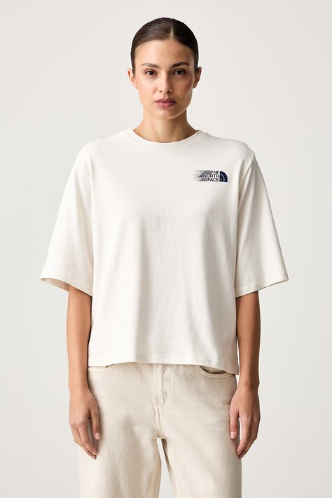 The North Face t-shirt γυναικείο βαμβακερό Retro μπεζ NF0A8JAHQLI1