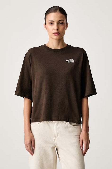 The North Face t-shirt γυναικείο βαμβακερό Hike Picnic καφέ NF0A8JABNMF1