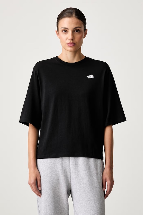 The North Face kratka majica ženska bombažna Essential črna NF0A8H71JK31