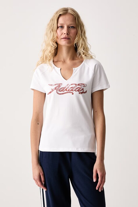 adidas Originals T-shirt γυναικείο με βαμβάκι λευκό LE8330