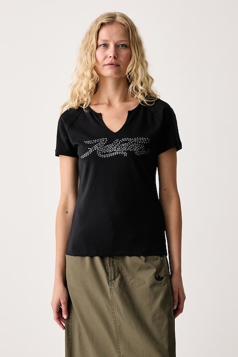 adidas Originals Tricou pentru femei cu bumbac negru LD5341