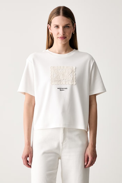 Weekend Max Mara T-shirt damski bawełniany WKDSALA biały 2625976051600