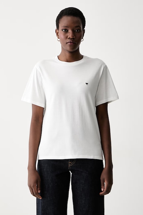 Weekend Max Mara T-shirt damski bawełniany WKDVENACO biały 2625976031600