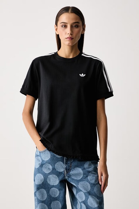 adidas Originals Футболка жіноча з бавовною Pleated чорна LG4313