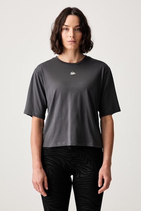EA7 Emporio Armani T-shirt treningowy damski bawełniany szary AF21060.7W001345