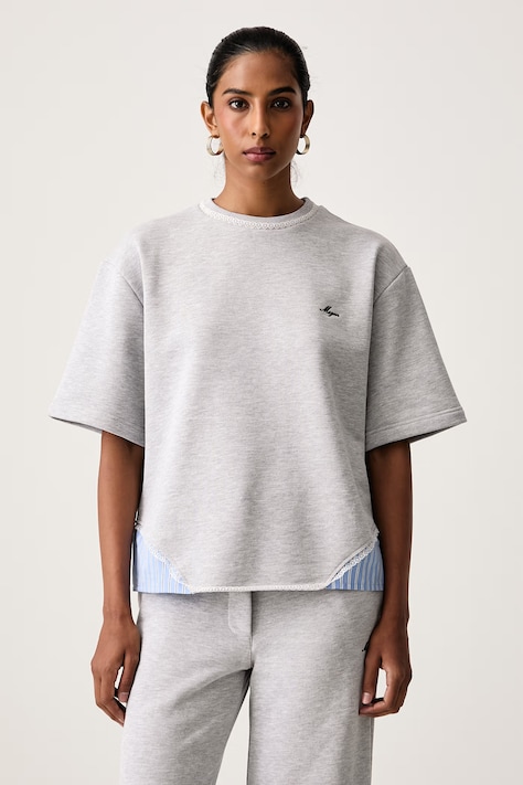 MSGM T-shirt da donna con cotone grigia 4141MDM114.267781