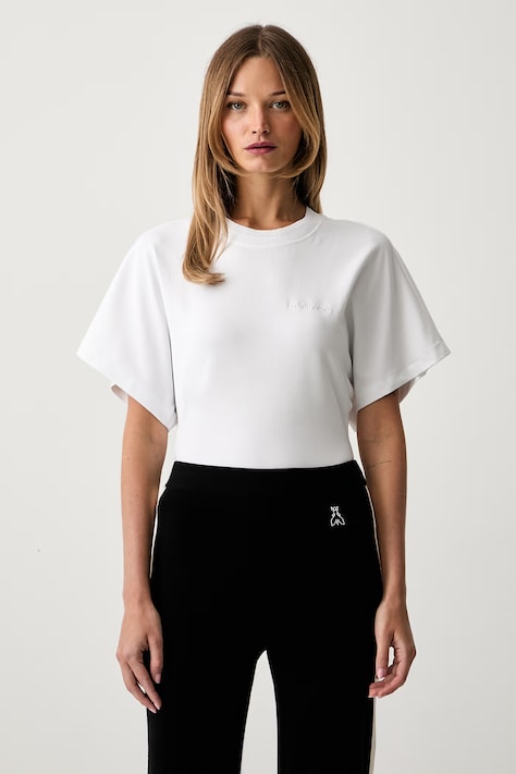 Patrizia Pepe T-shirt damski bawełniany biały 8M0113 J0053