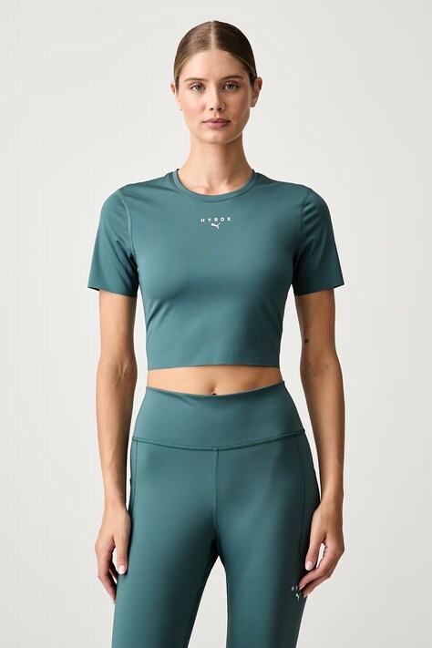 Puma T-shirt treningowy damski HYROX turkusowy 529328
