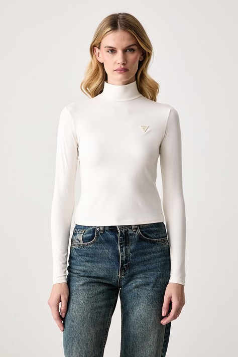 Guess Longsleeve damski ELIRA beżowy V6BP13 K6933