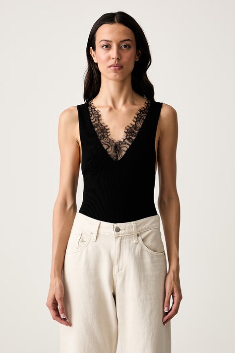 Pinko top tricotat pentru femei cu lână negru 107266 A3I0
