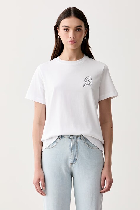 Barbour T-shirt damski bawełniany z elastanem Rosalie biały LTS0730