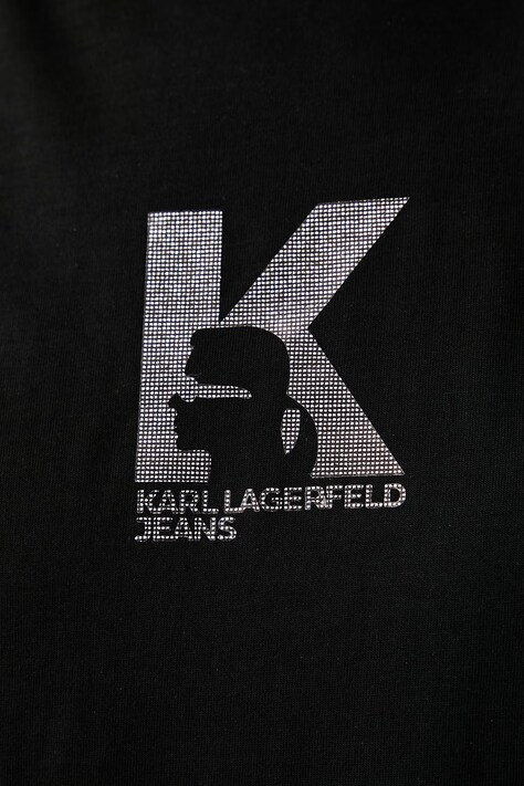 Karl Lagerfeld Jeans футболка жіноча з модалем — AW26-TSDZI4, чорний — фото 5