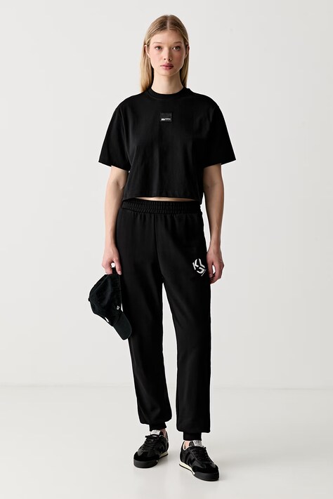 Karl Lagerfeld Jeans футболка жіноча бавовняна — AW26-TSDZI5, чорний — фото 2