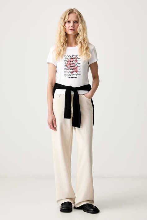 Karl Lagerfeld Jeans футболка жіноча з бавовною — AW26-TSDZI6, білий — фото 2