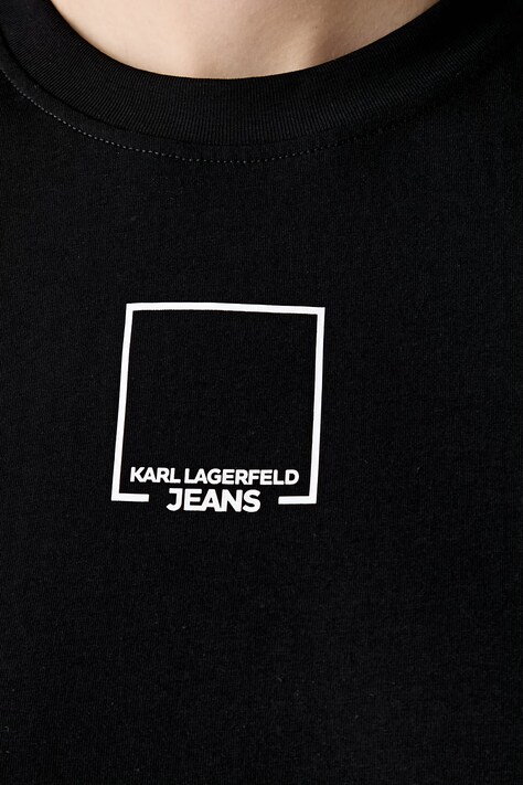 Karl Lagerfeld Jeans футболка жіноча бавовняна — AW26-TSDZI8, чорний — фото 5