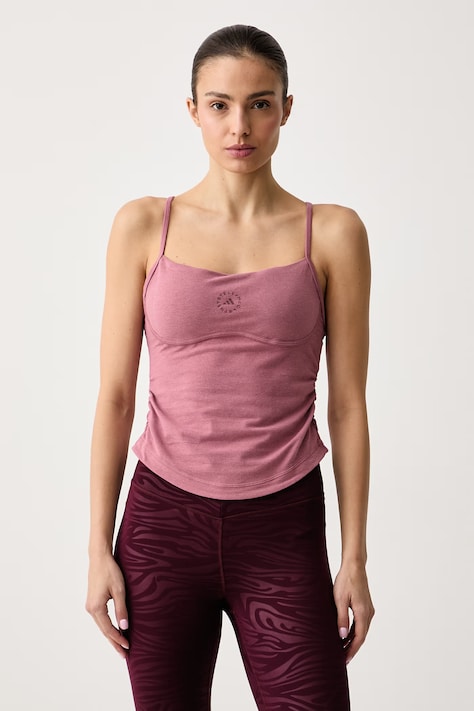 adidas by Stella McCartney Top do jogi damski z dodatkiem lyocellu fioletowy KR6220