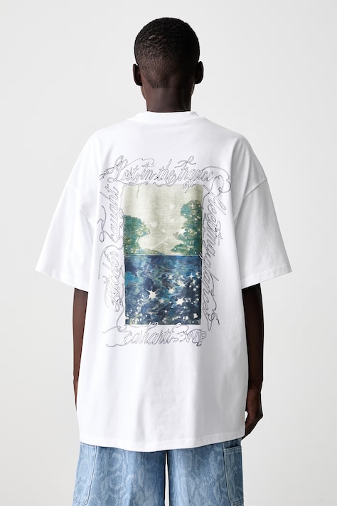Carhartt WIP W S/S Julia Klenovsky T-shirt bawełniany męski biały I036918
