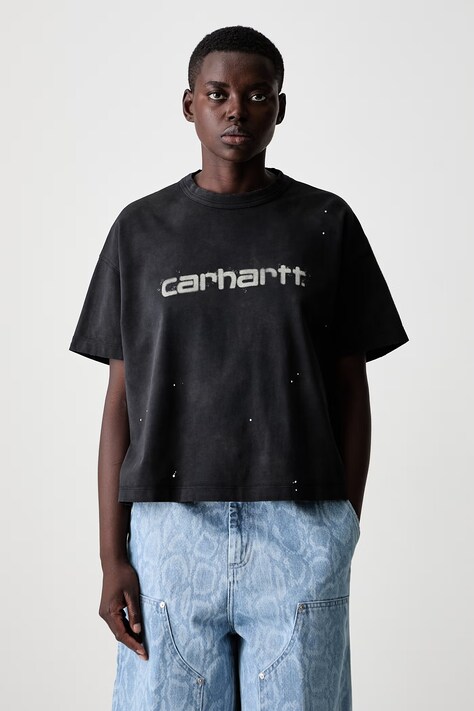 Carhartt WIP W  S/S Painter T-shirt bawełniany damski czarny I036848