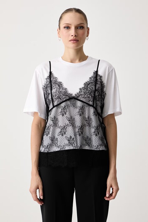 Twinset Tričko dámske bavlnené biele 262TT2553