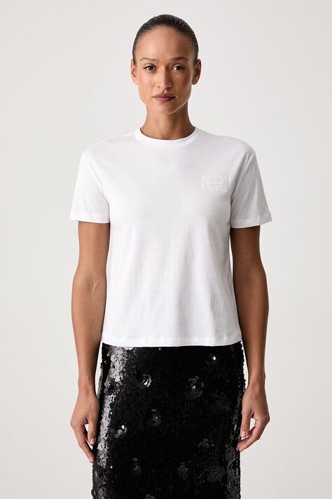 Twinset T-shirt γυναικείο βαμβακερό λευκό 262TT2552