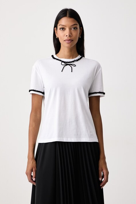 Twinset T-shirt γυναικείο βαμβακερό λευκό 262TT2550