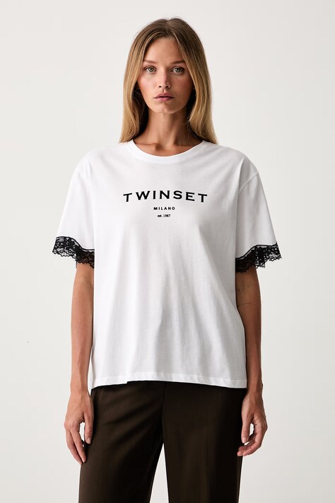 Twinset majica od pamuka bijela 262TP2304