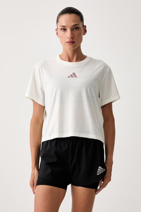 adidas Performance trening kratka majica ženska Motion bež KQ9859
