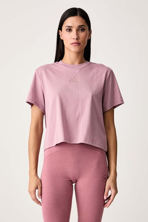 adidas Performance T-shirt γυμναστικής γυναικείο με βαμβάκι Motion ροζ KQ9857