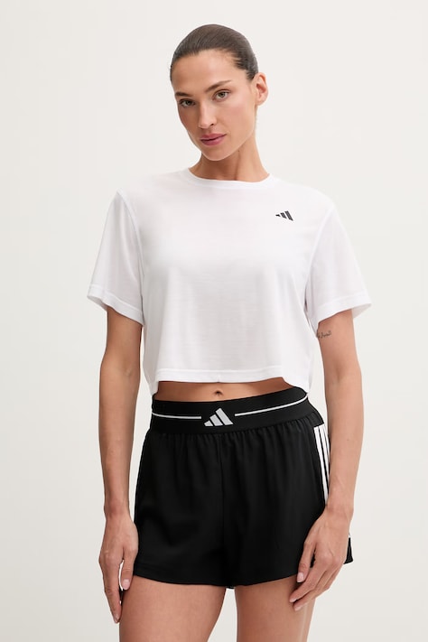 adidas Performance T-shirt sportowy damski z wiskozą WORKOUT ESSENTIALS biały JC9556